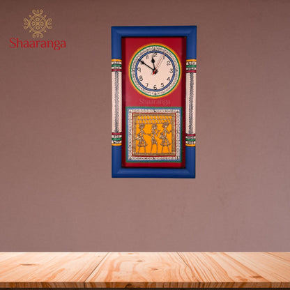 18x10 Inches Wooden Handcrafted Wall Clock