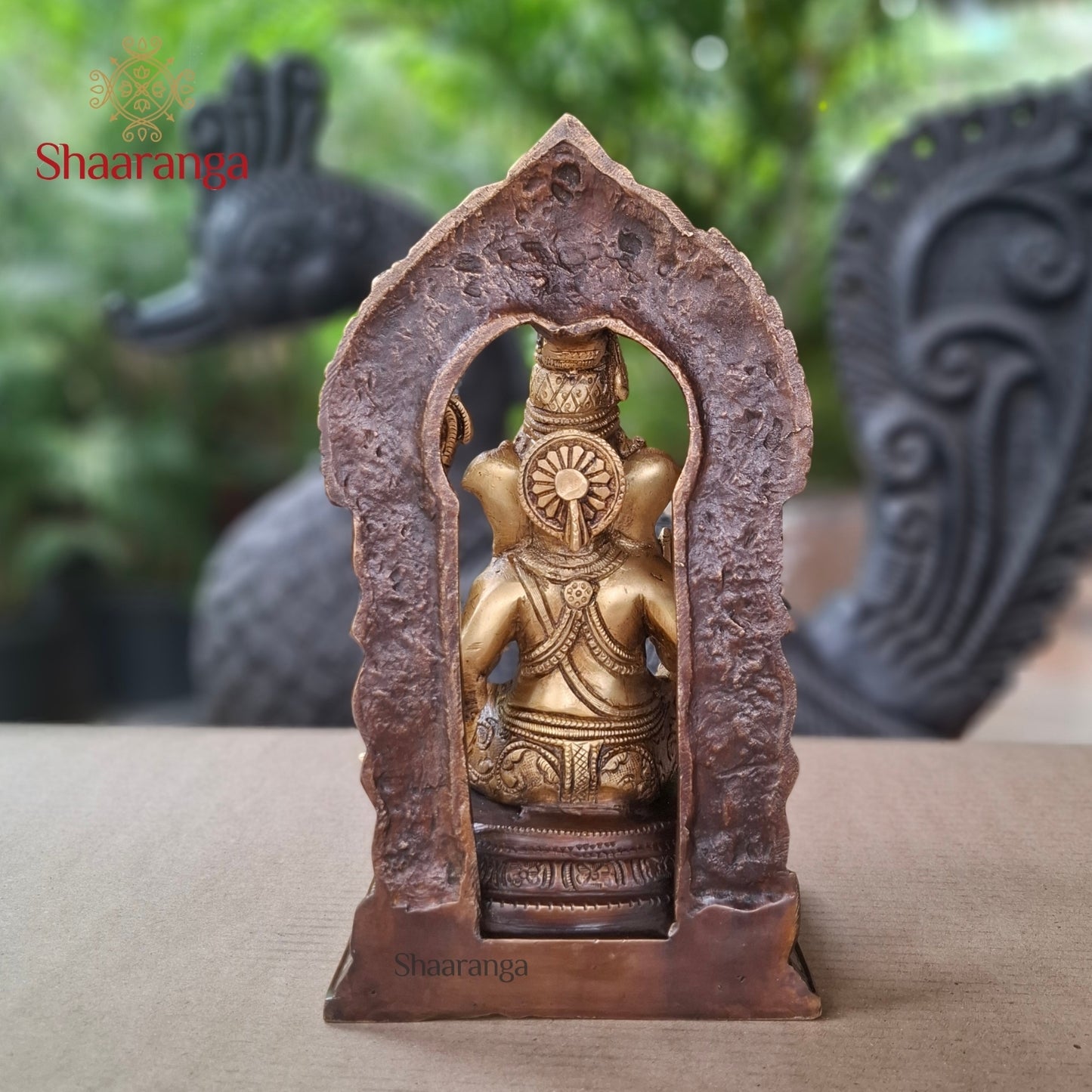 11 Inches Brass Ganesha With Arch