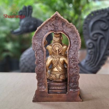 11 Inches Brass Ganesha With Arch