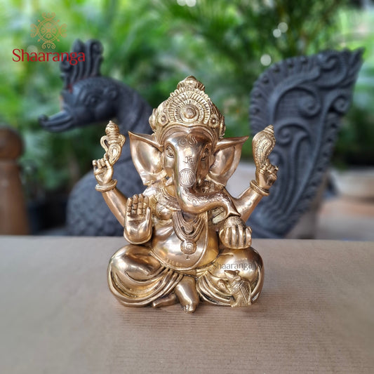 12.5 Brass Appu Ganesha