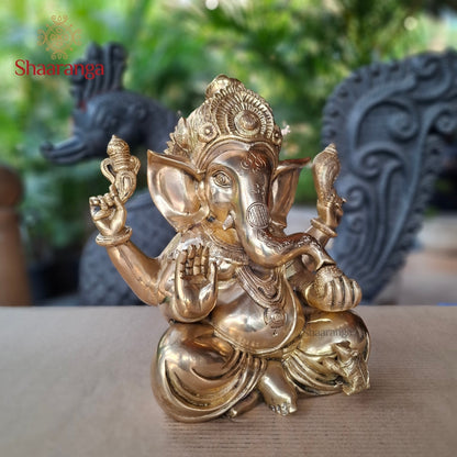 12.5 Brass Appu Ganesha