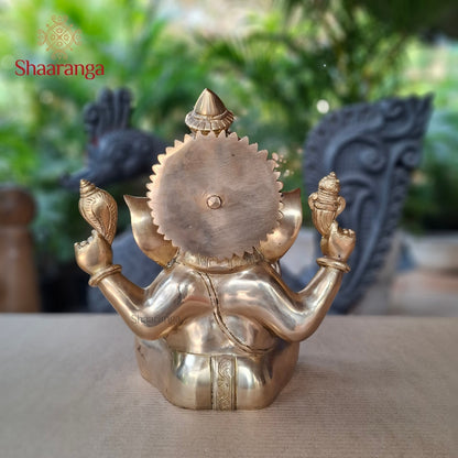 12.5 Brass Appu Ganesha