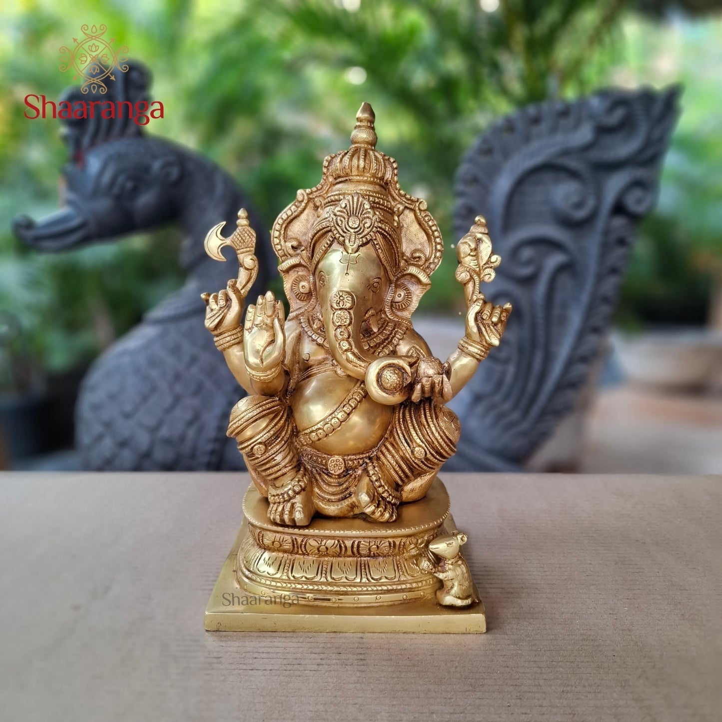 12.5 Brass Ganesha Sitting