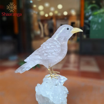 7 Inches Handcrafted Semi-Precious Stone Bird