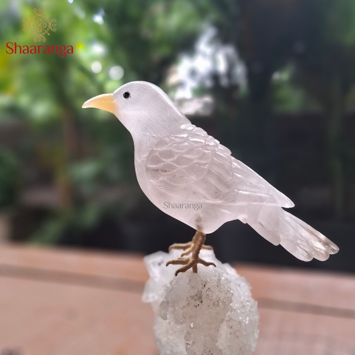 7 Inches Handcrafted Semi-Precious Stone Bird