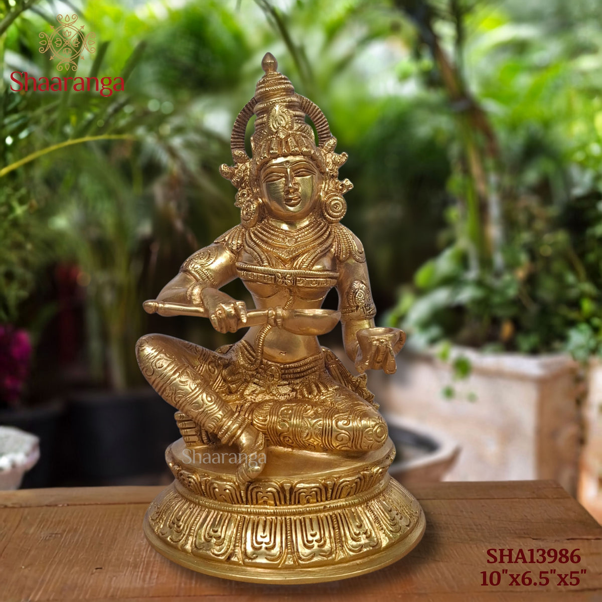 10-Inch Brass Annapurna Devi — The Blessing of Nourishment