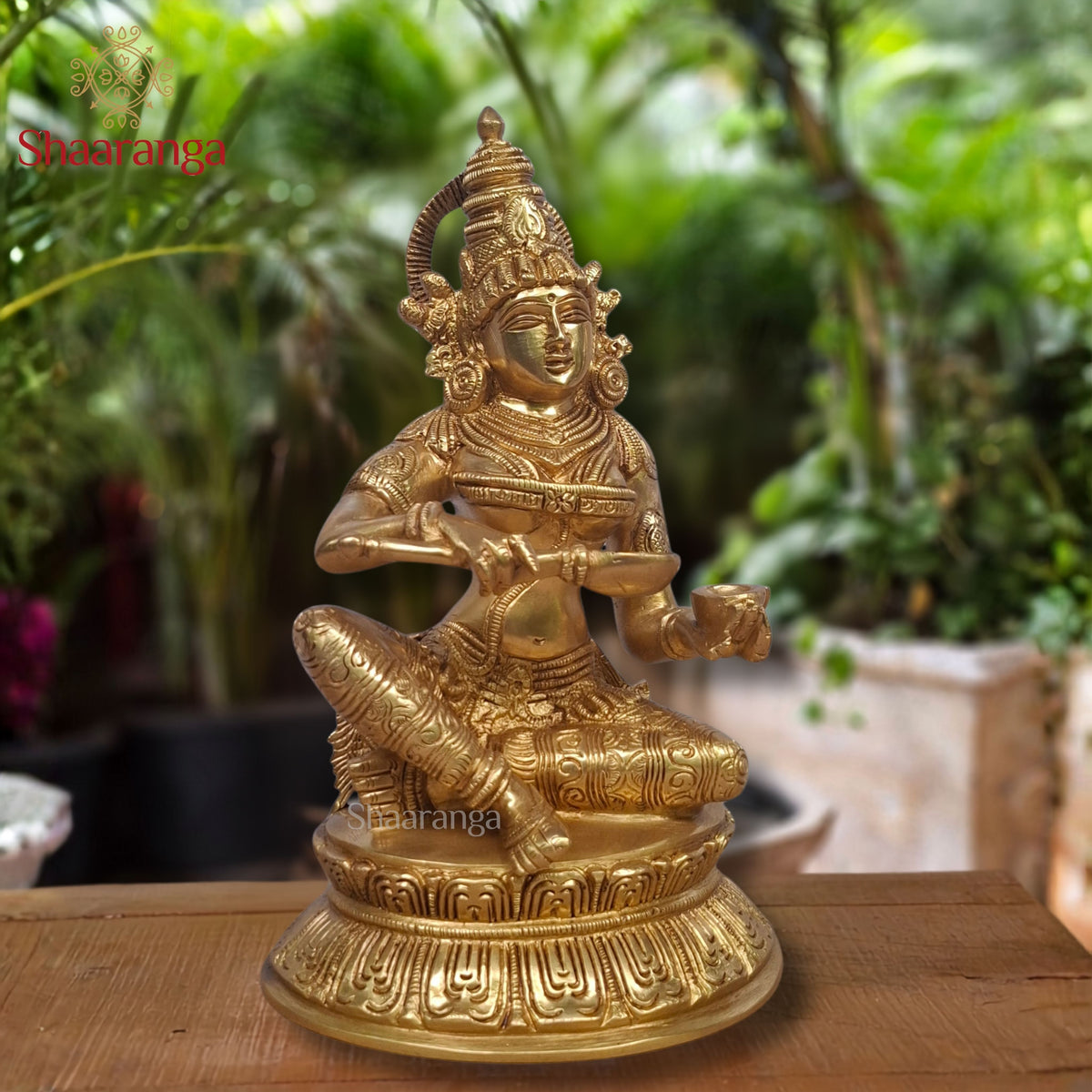 10-Inch Brass Annapurna Devi — The Blessing of Nourishment