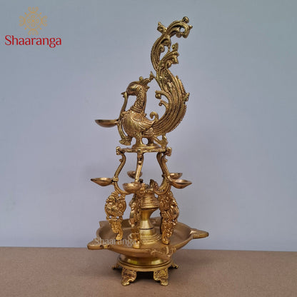 19 Inches Brass Annapakshi Swan Lamp
