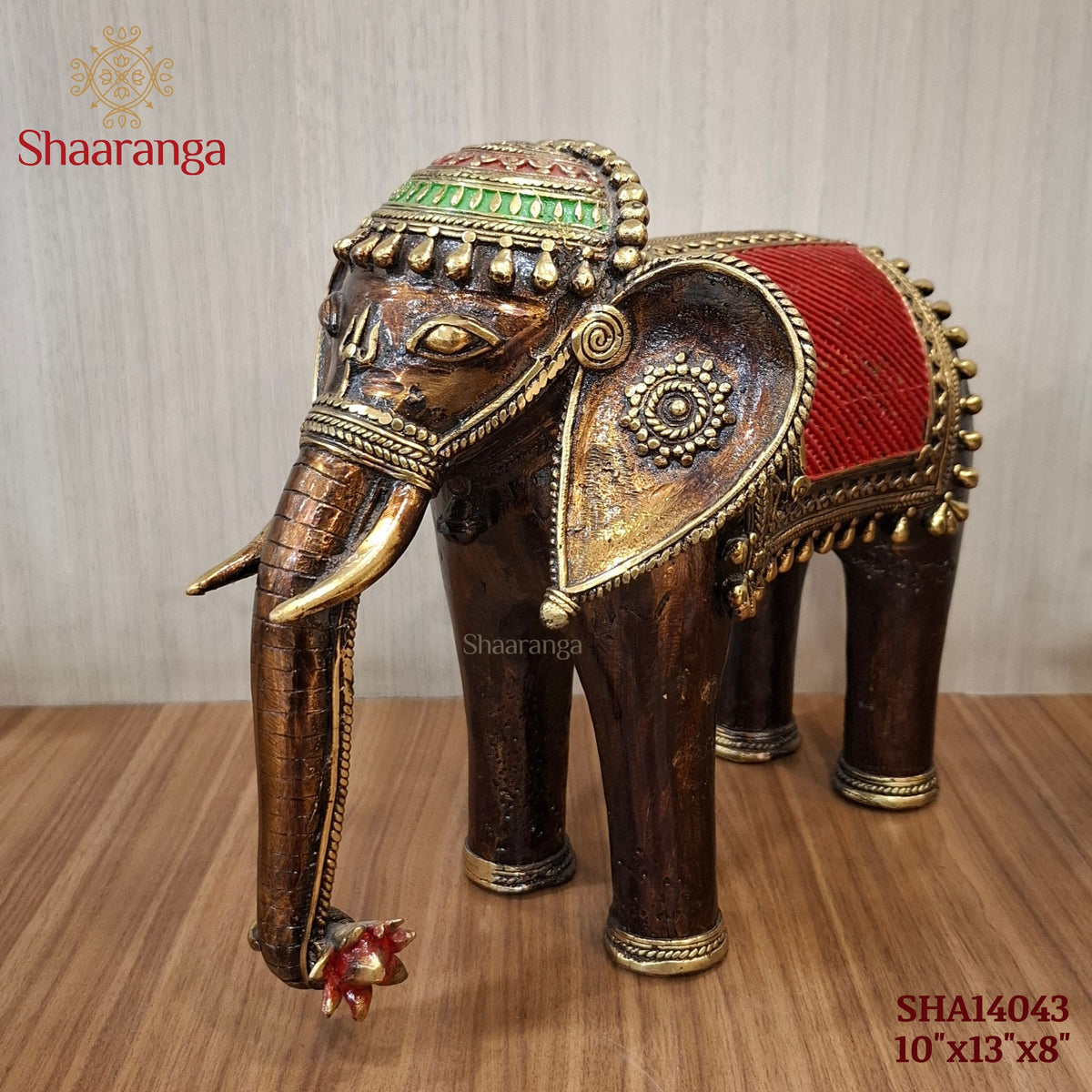 10 Inches Dokra Brass Elephant