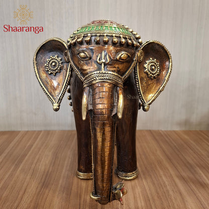 10 Inches Dokra Brass Elephant