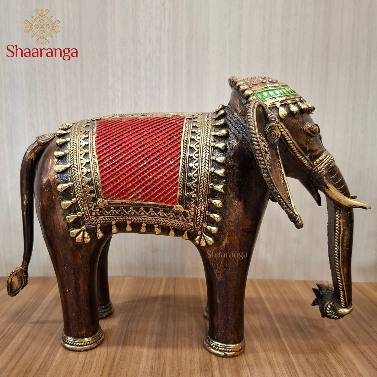 10 Inches Dokra Brass Elephant