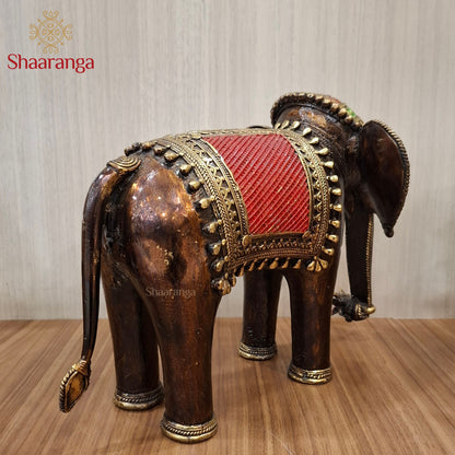 10 Inches Dokra Brass Elephant