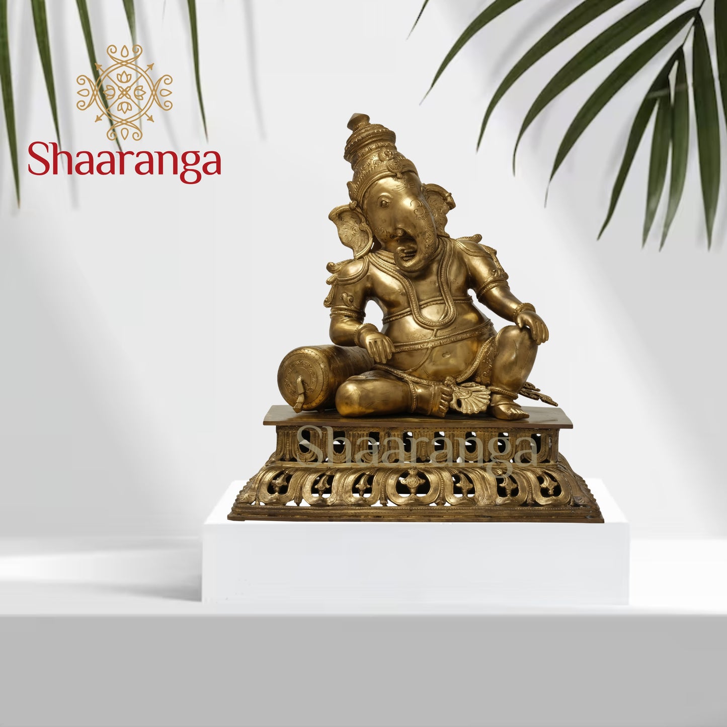 21 Inches Hoyasala Bronze Ganesha – The Graceful Lord of Auspicious Beginnings