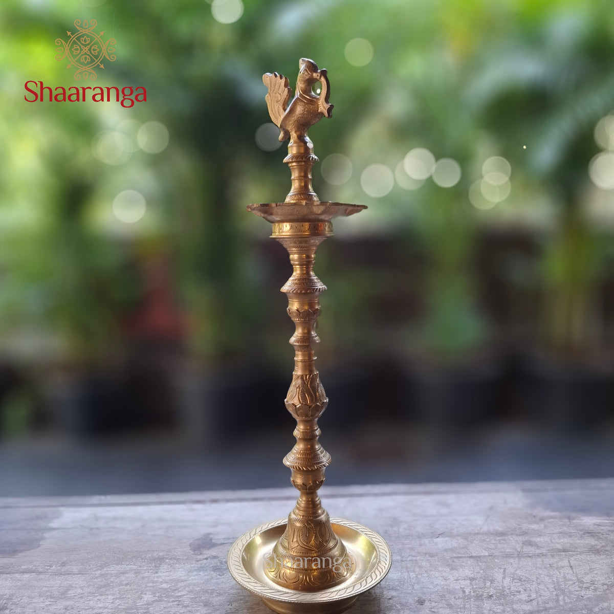 18 Inches Brass Annam Lamp