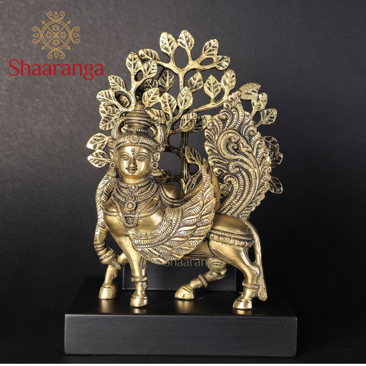 8 Inches Brass Kamadhenu Cow