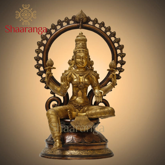 25 Inches  Brass Lakshmi Devi with Arch.