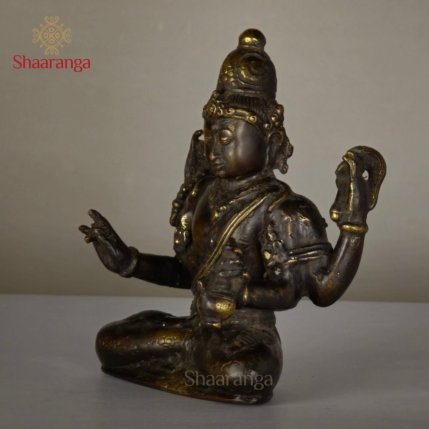 6 Inches Brass Lokeswara