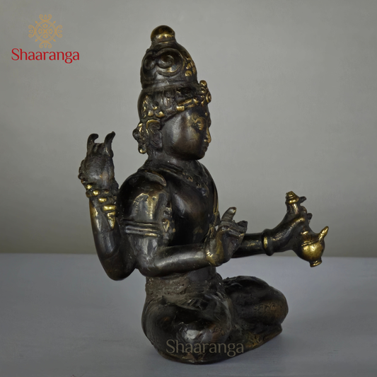 6 Inches Brass Lokeswara