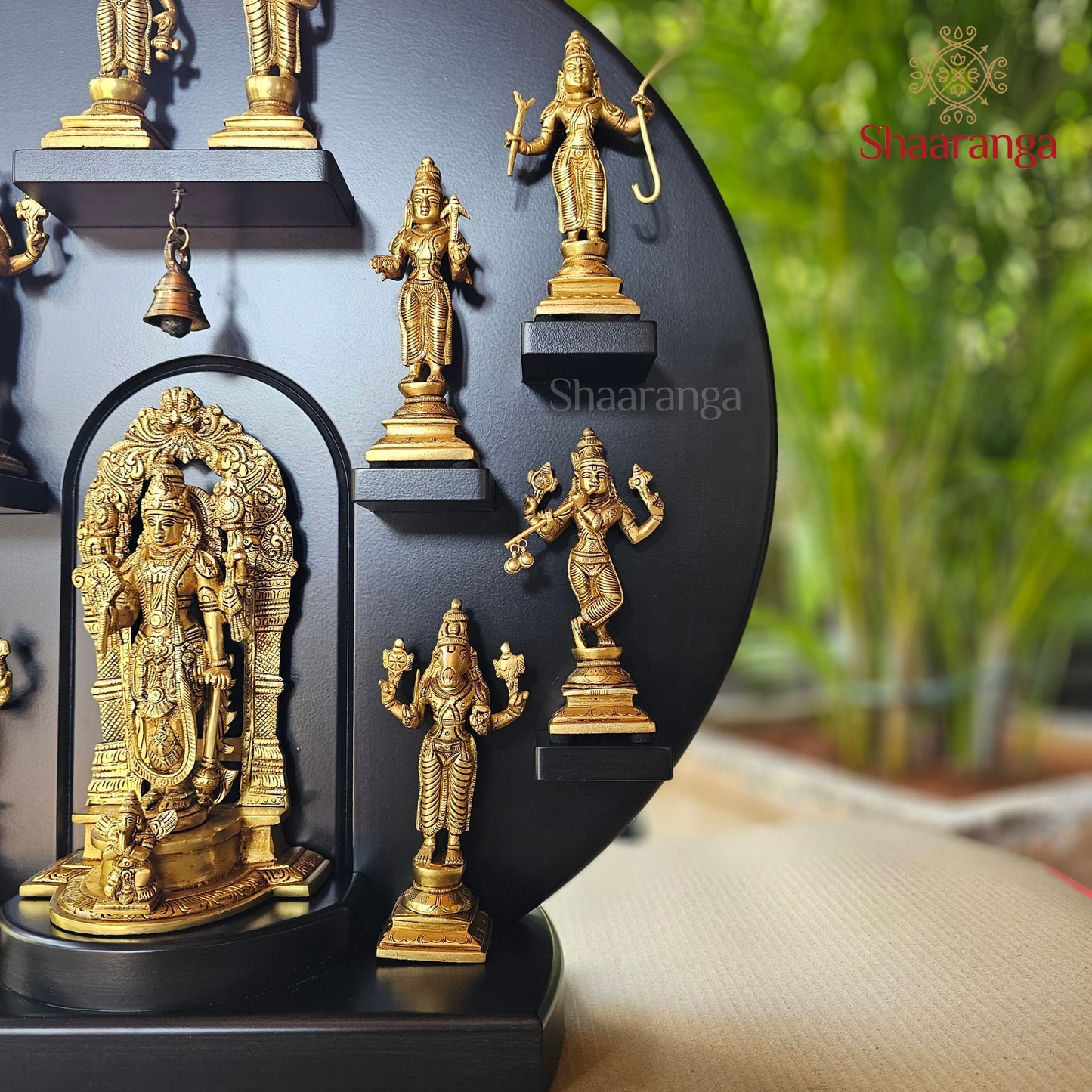 22 Inches Brass Vishnu Dasavtara Set with Round Stand
