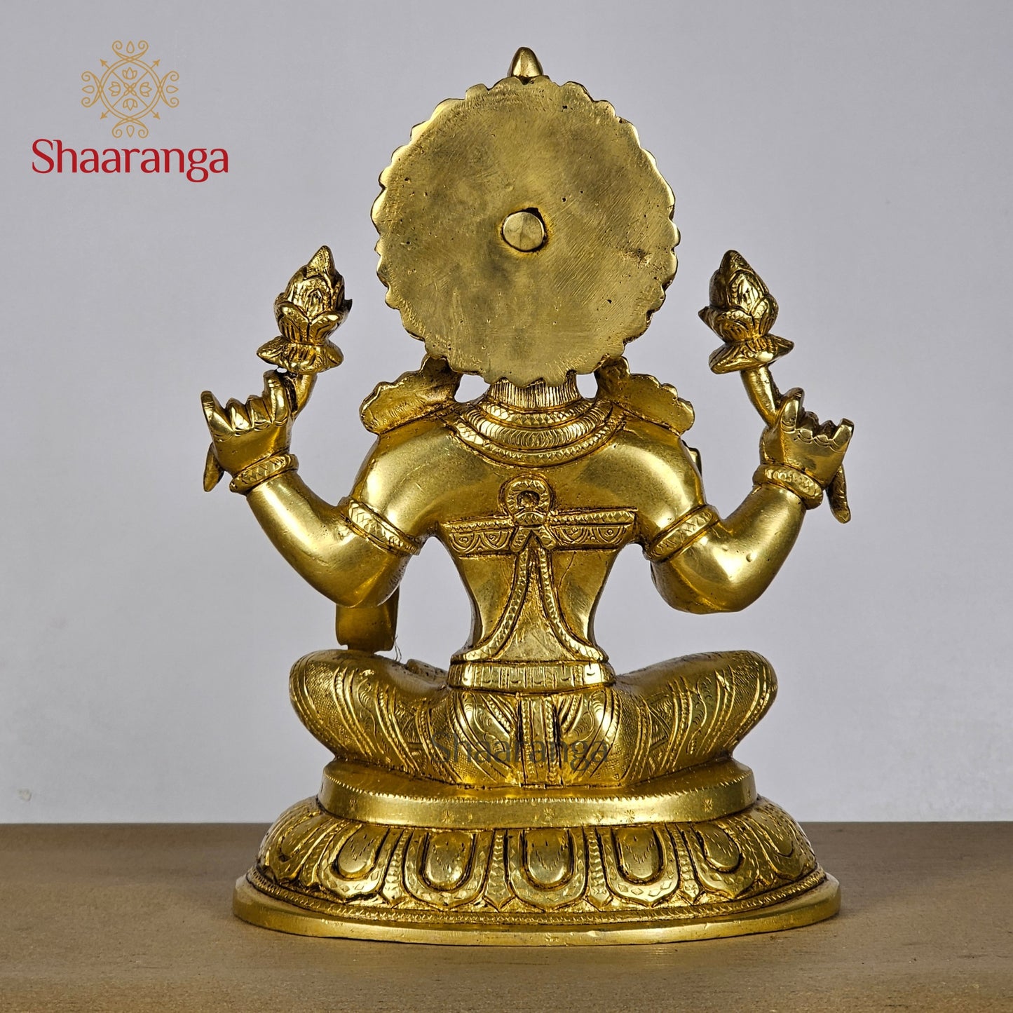 10.5 Inches Brass Lakshmi on Lotus