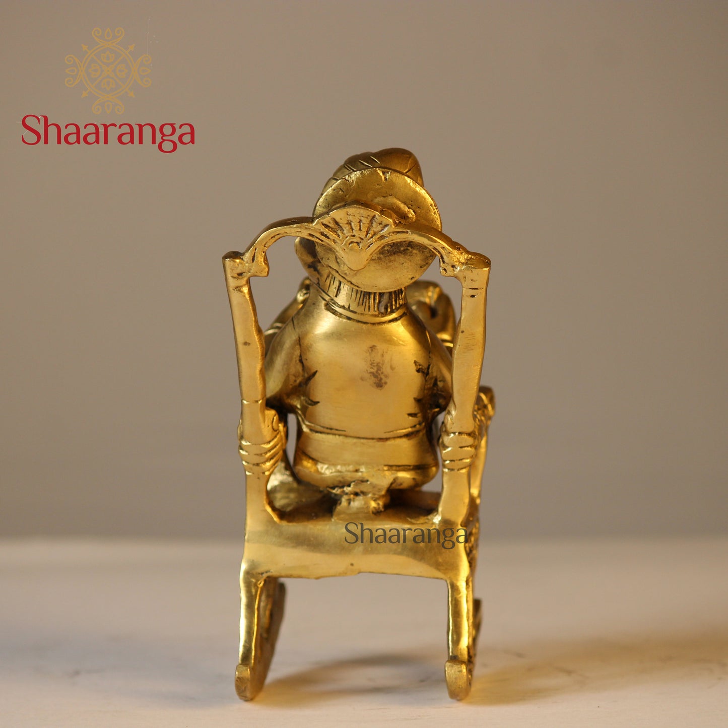 6 Inches Brass Rocking Chair Ganesha Idol