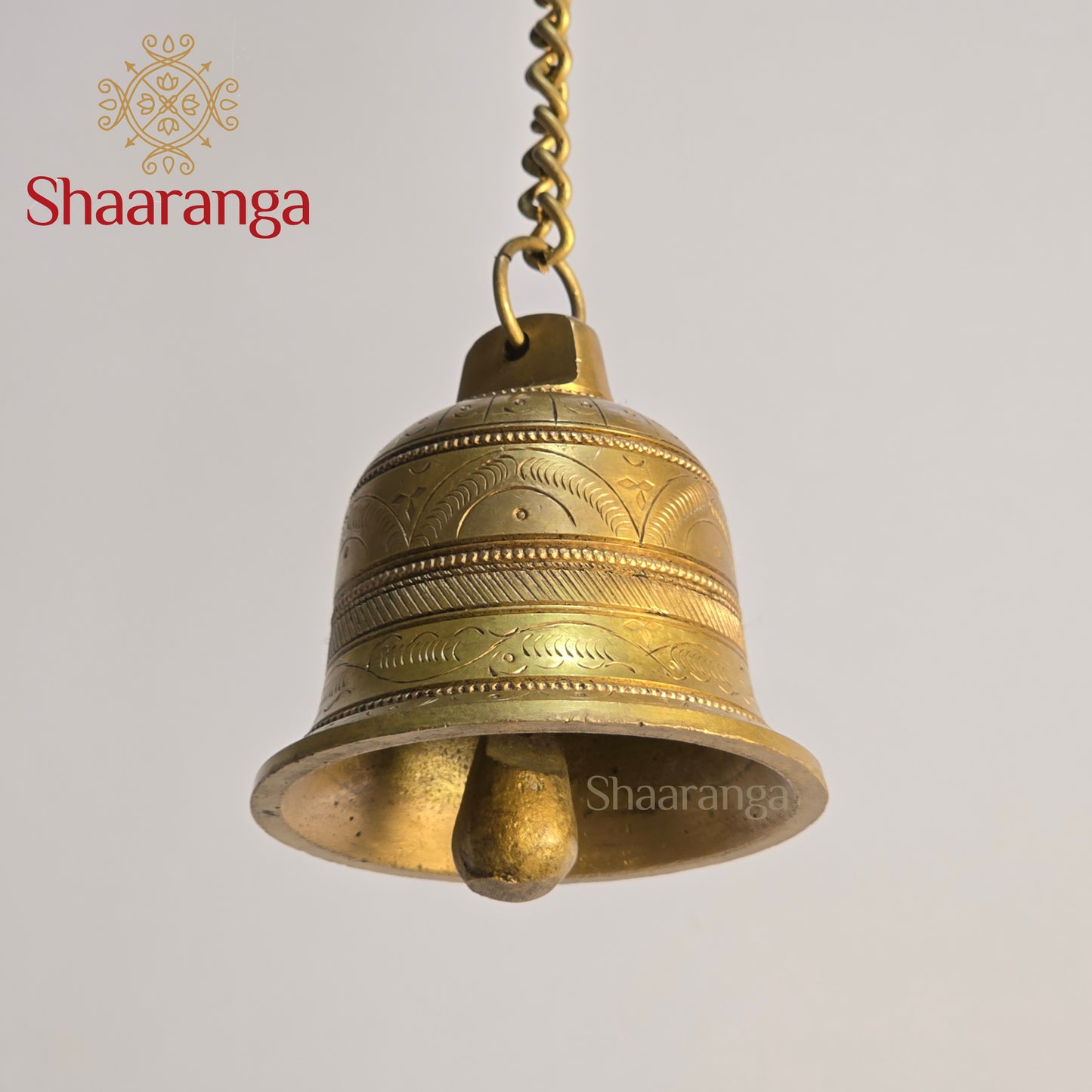 2.5 Inches Brass Temple Bell with Chain