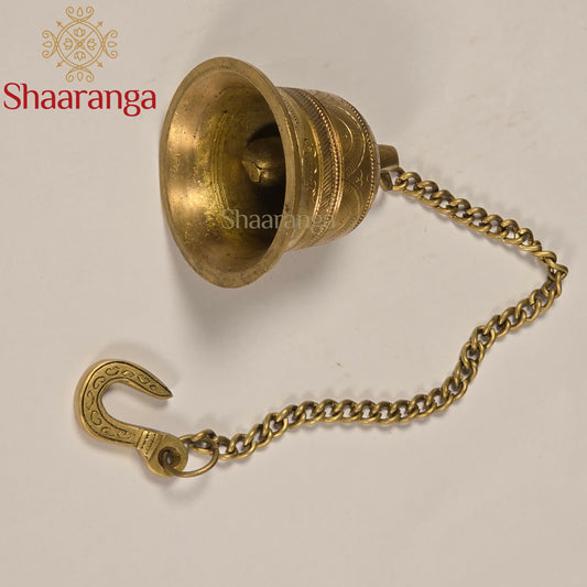 2.5 Inches Brass Temple Bell with Chain