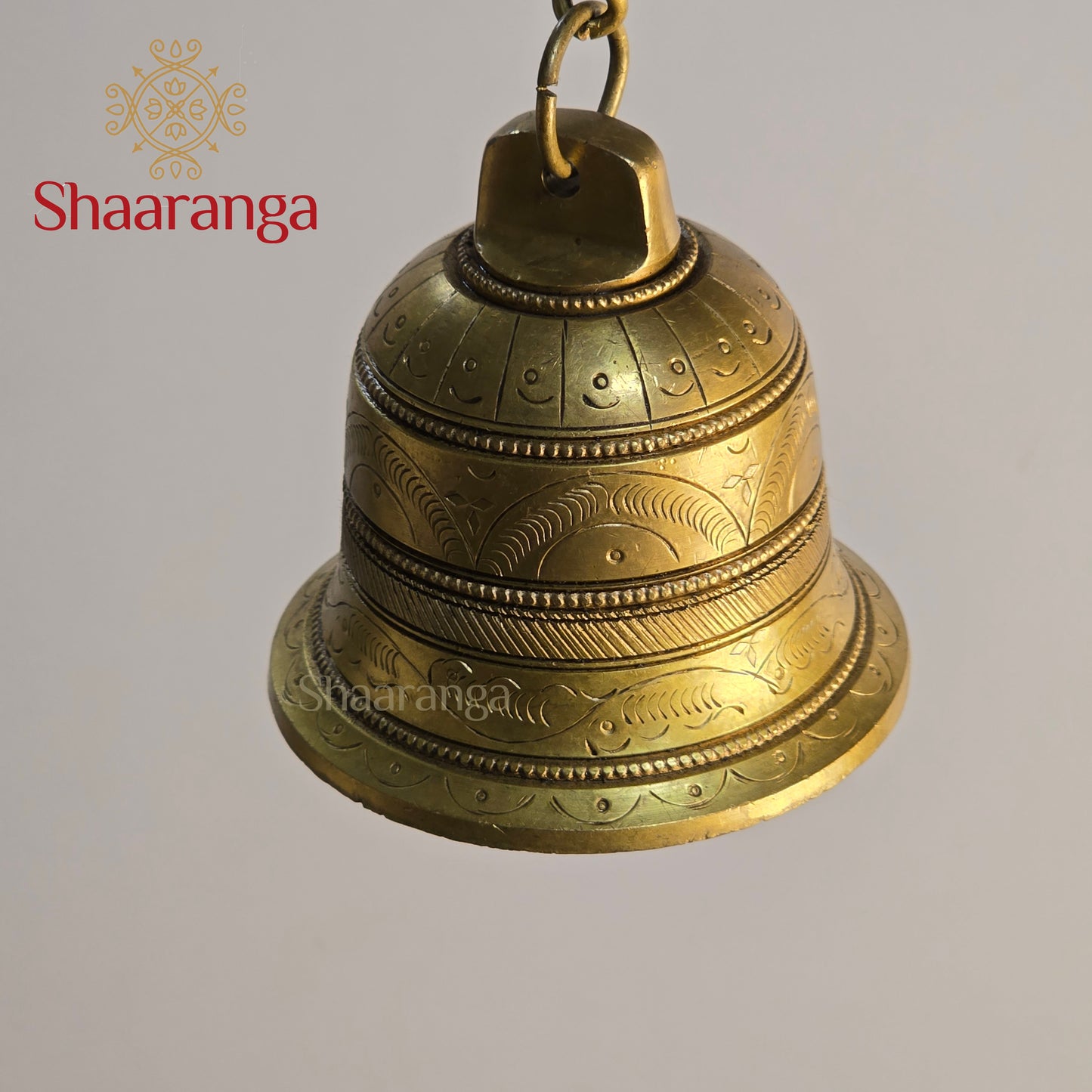 2.5 Inches Brass Temple Bell with Chain