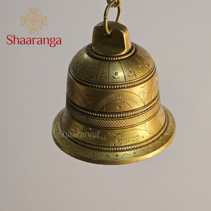 2.5 Inches Brass Temple Bell with Chain