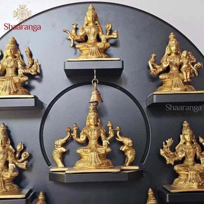 22 Inches Brass Astha Lakshmi Set Round Frame
