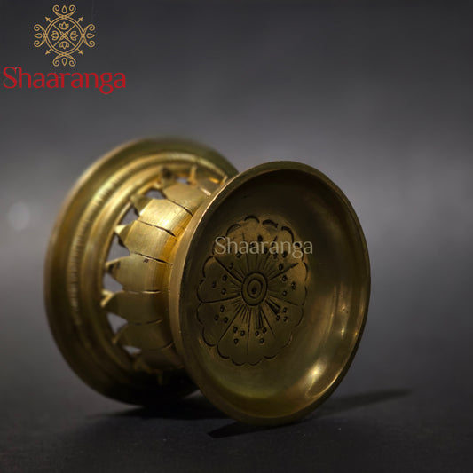 2.8 Inches Brass Diya Lotus