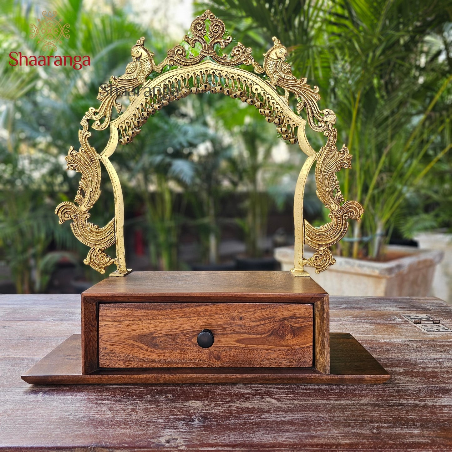 22 Inches Brass Temple Arch with Base