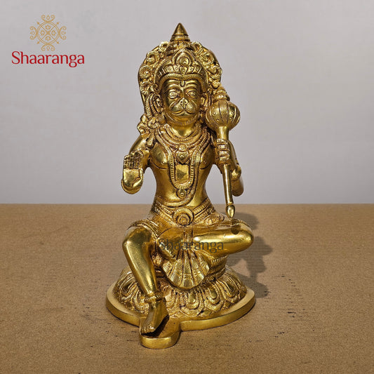 7 Inches Brass Hanuman