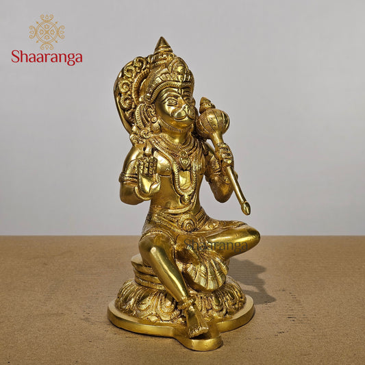 7 Inches Brass Hanuman