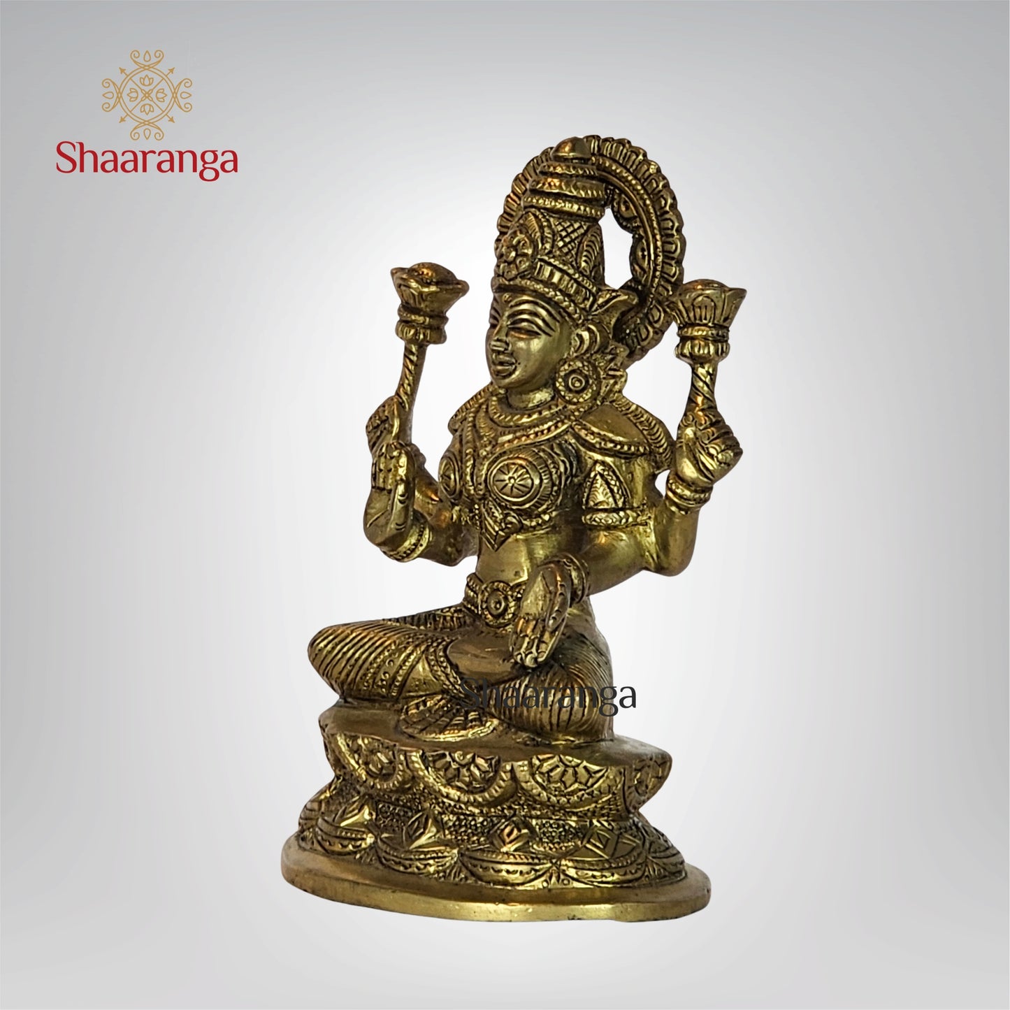 7 Inches Brass Lakshmi Sitting