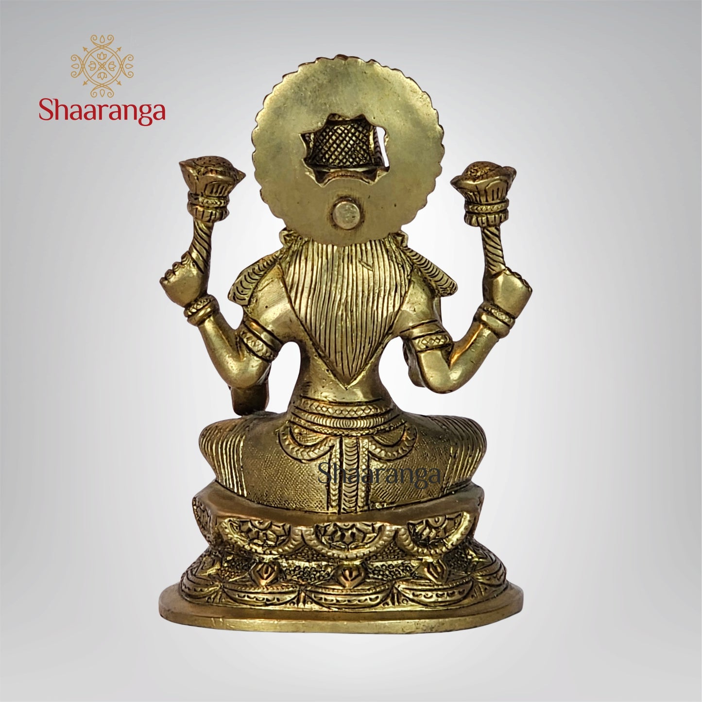 7 Inches Brass Lakshmi Sitting