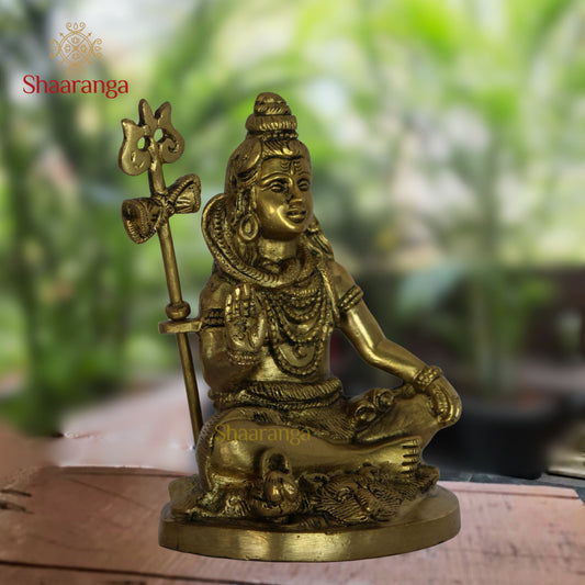 6 Inches Brass Shiva Sitting Base WG