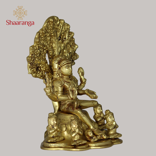 7 Inches Brass Dhakshina Murthi