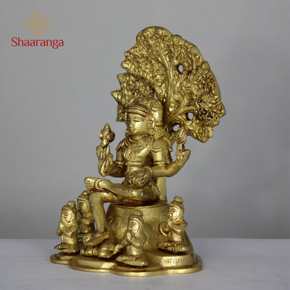 7 Inches Brass Dhakshina Murthi