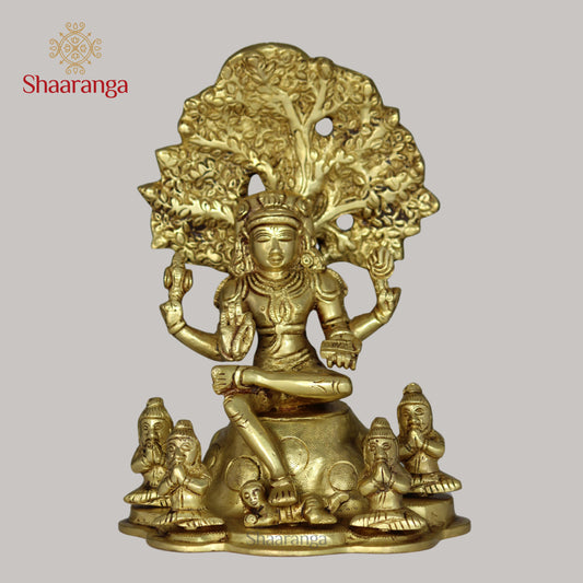 7 Inches Brass Dhakshina Murthi