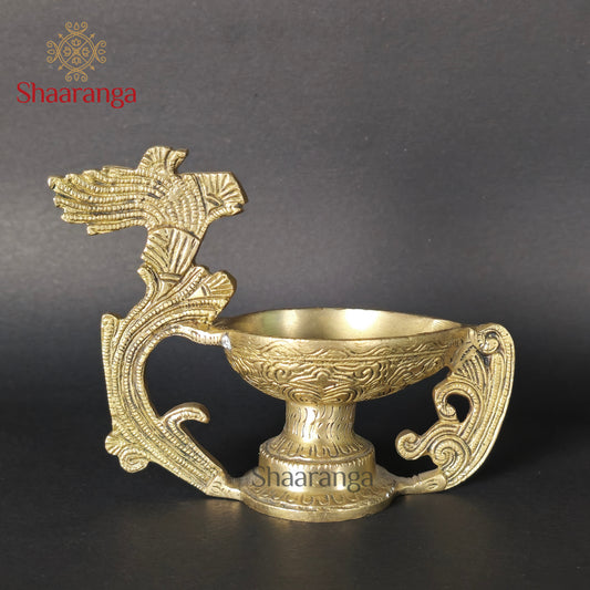 5 Inches Brass Deepam with Handle