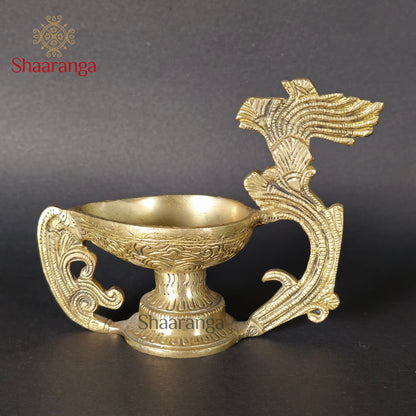 5 Inches Brass Deepam with Handle