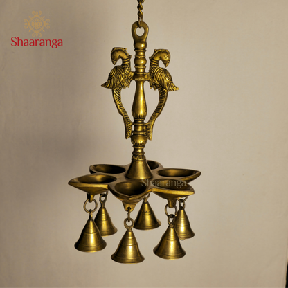10 Inches Brass Parrot Deep Lamp