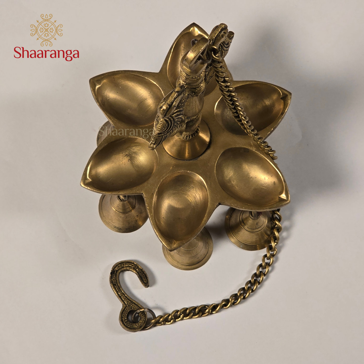 10 Inches Brass Parrot Deep Lamp