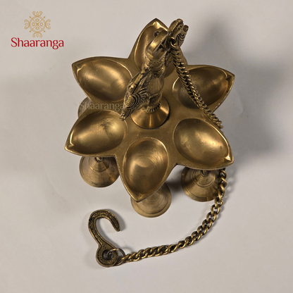 10 Inches Brass Parrot Deep Lamp