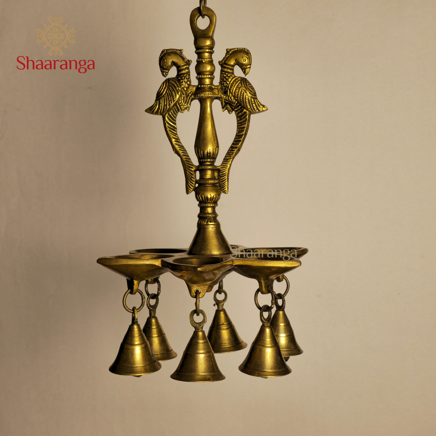 10 Inches Brass Parrot Deep Lamp
