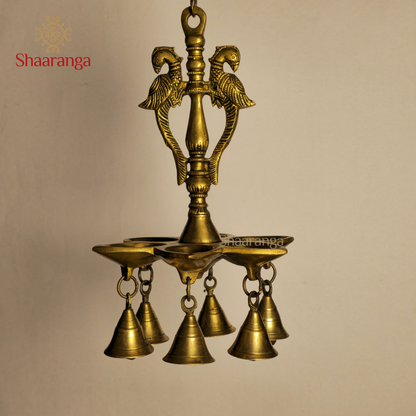 10 Inches Brass Parrot Deep Lamp
