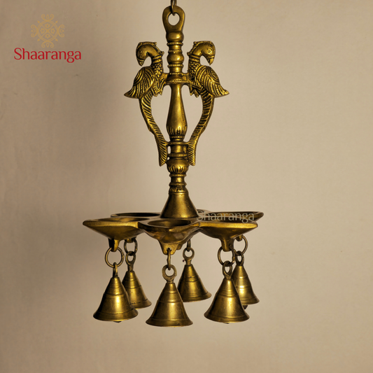 10 Inches Brass Parrot Deep Lamp