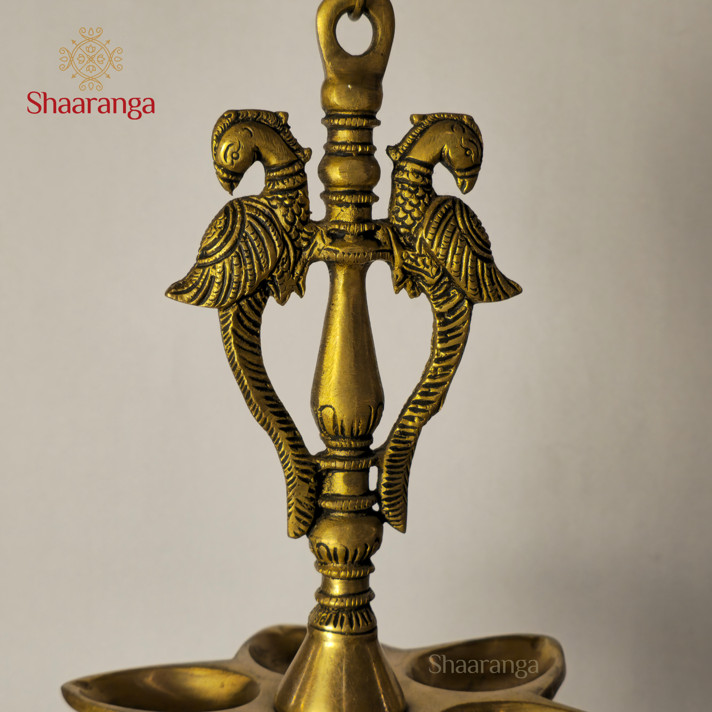 10 Inches Brass Parrot Deep Lamp