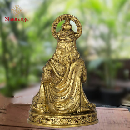 9 Inches Brass Blessing Hanuman